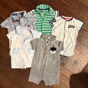Lot of shortalls onesies. 6 months